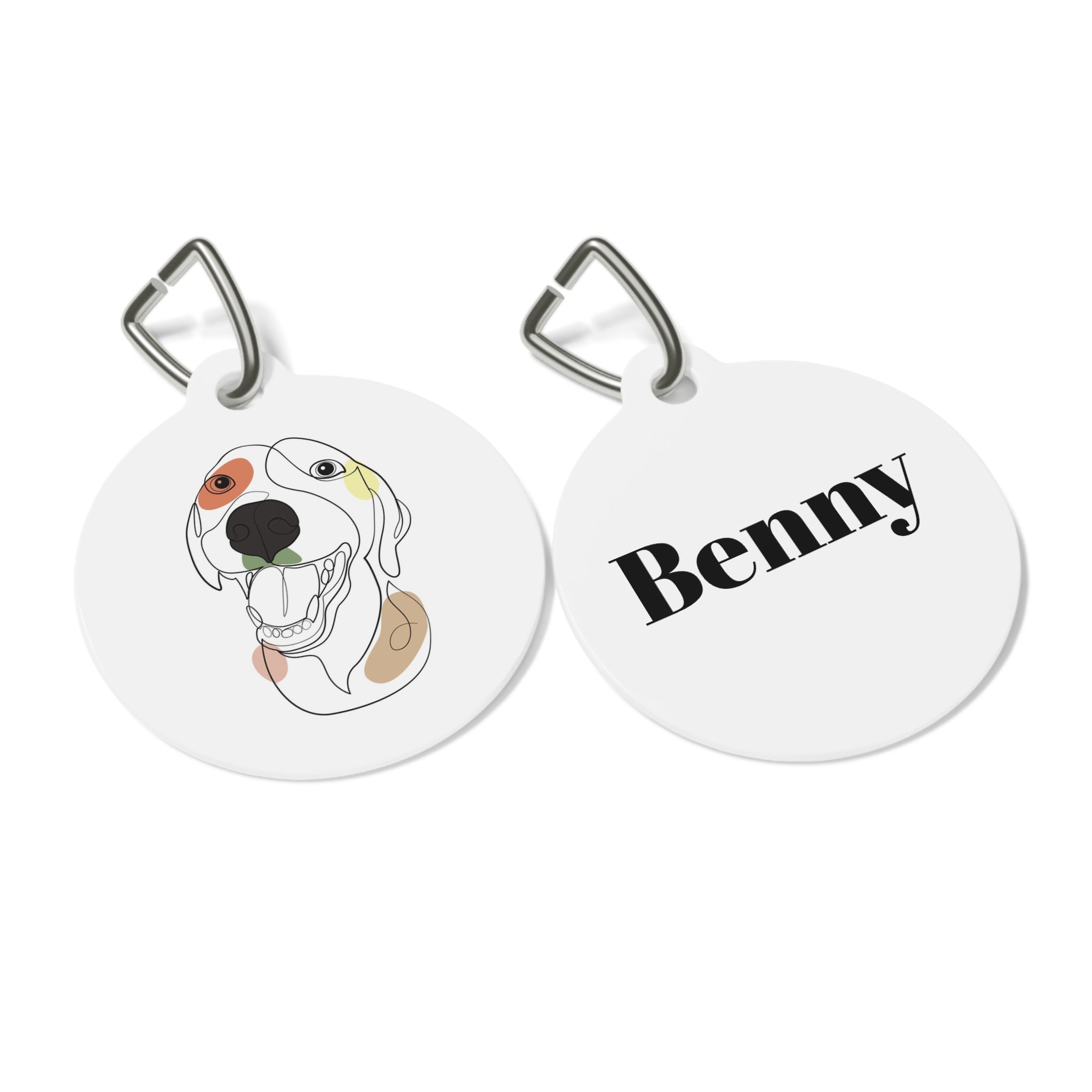 Personalized Pet Tag - Custom Name Dog Tag with Playful Design